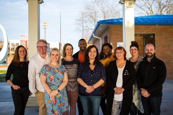 The 2019 Great Lakes Bay Pride Planning Team: Ann (Midland), Scott (Bay City), Emily (Midland), Katrina (Midland), Antione (Saginaw), Dominique (Bay City), Audra (Saginaw), Ellen (Bay City), Allison (Bay City), and Trevor (Midland).