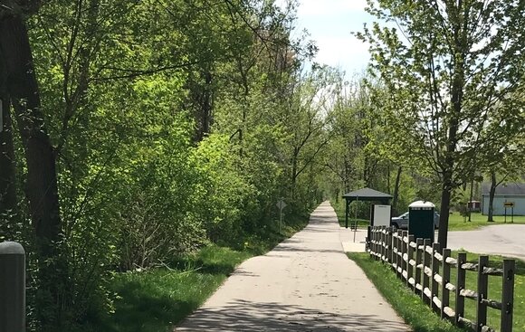 The Rail Trail in Bay County begins near Hotchkiss Road. (Photo courtesy of Cathy Washabaugh)