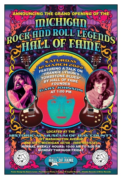 Dennis Loren, who created posters for Muddy Waters and Jimi Hendrix in the 1960s, was at the grand opening in Bay City. He created a poster for the Hall of Fame.