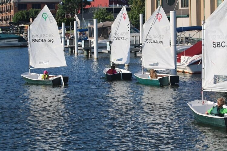 The Saginaw Bay Community Sailing Association offers lessons, loaner boats, and boatbuilding classes to its members. (Photo courtesy of the Saginaw Bay Community Sailing Association)