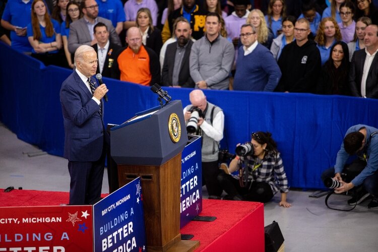 President Joe Biden visited the SK Siltron CSS plant late in 2022.