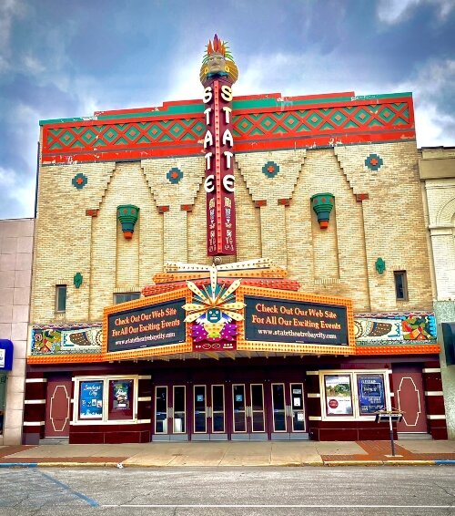 Author Kate Quinn takes the stage at the State Theatre in Downtown Bay City on Tues., Sept. 27.