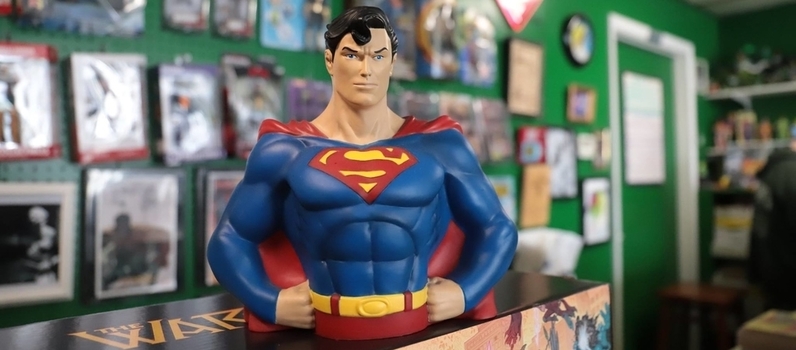 comic book and action figure store