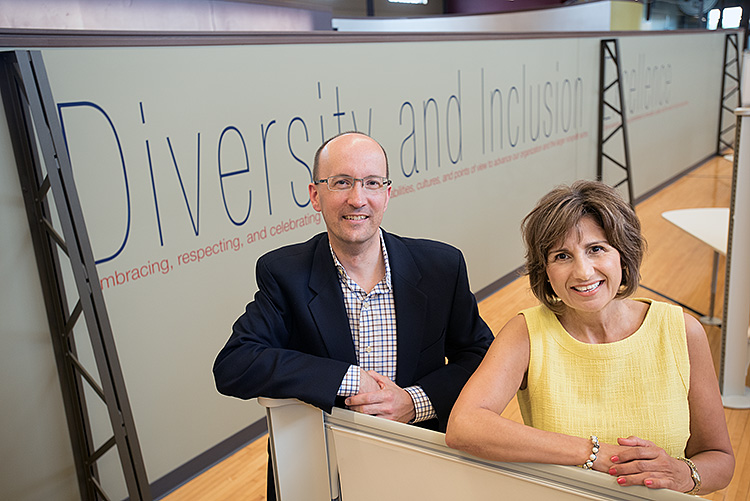 Jeff Williams & Joan Bowman at the Michigan Nonprofit Association -Photo Dave Trumpie