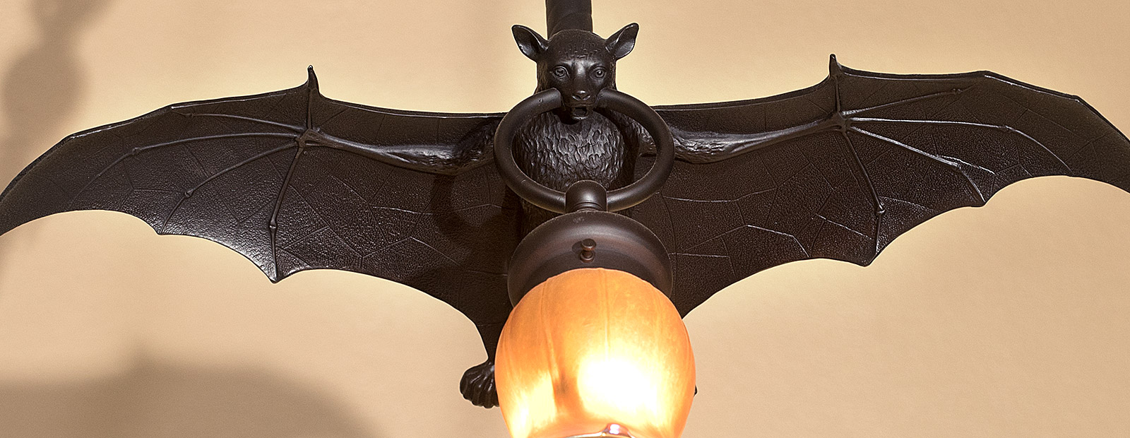 A haunted looking light fixture in the BWL Depot Building in REO Town-Photo Dave Trumpie