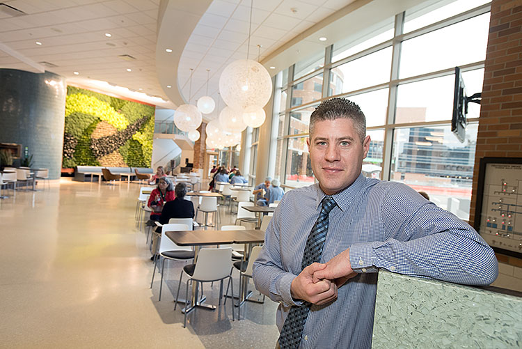 Nate Keusch at Sparrow Hospital - Photo Dave Trumpie