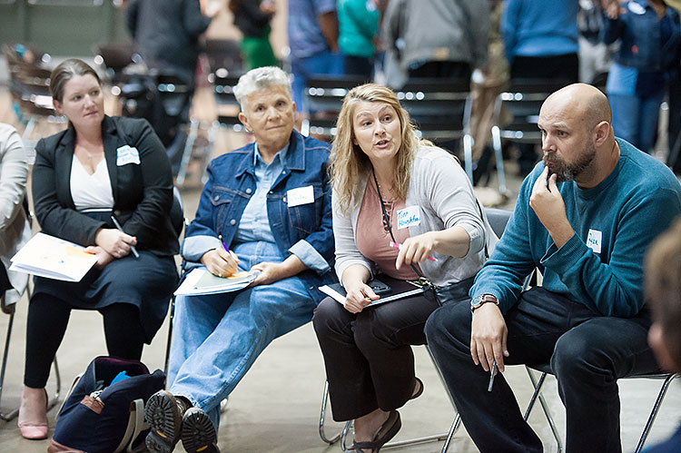 Participants in the One Lansing: Truth, Racial Healing & Transformation of Lansing Community Launch – Photo Dave Trumpie