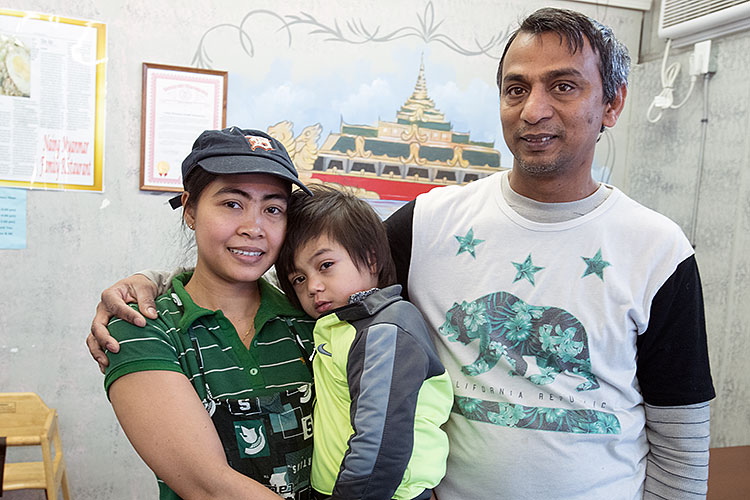 Moe Naing Israel and Mi Latt Thanda and son Jason - Photo Dave Trumpie