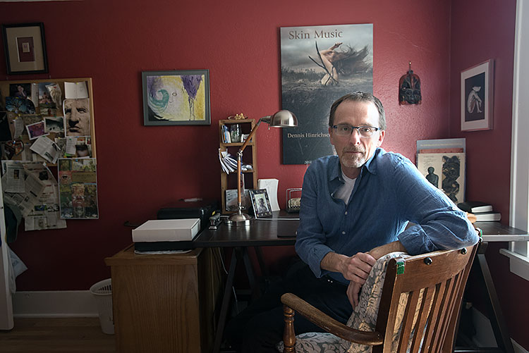 Dennis Hinrichsen, Lansing's new Poet Laureate - Photo Dave Trumpie