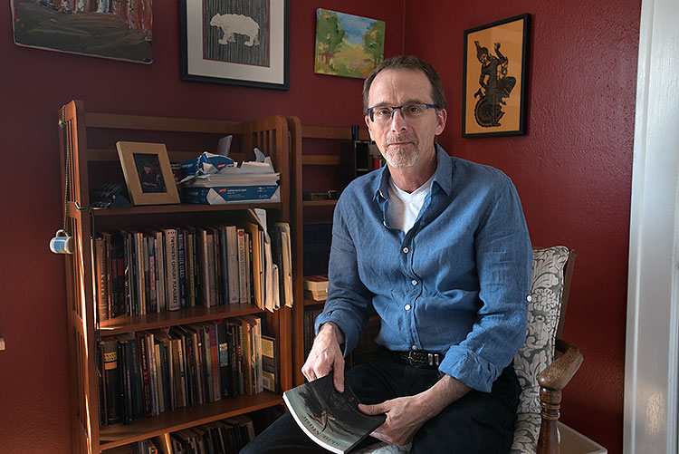 Dennis Hinrichsen, Lansing's new Poet Laureate - Photo Dave Trumpie