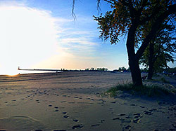 Sunset at Grand Haven Beach thumb