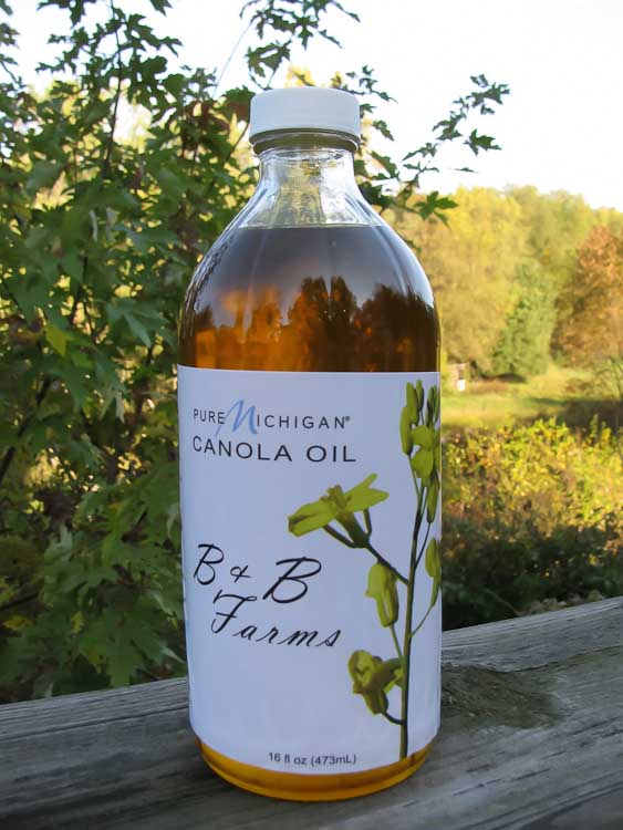 Cold pressed canola oil from B & B Farms