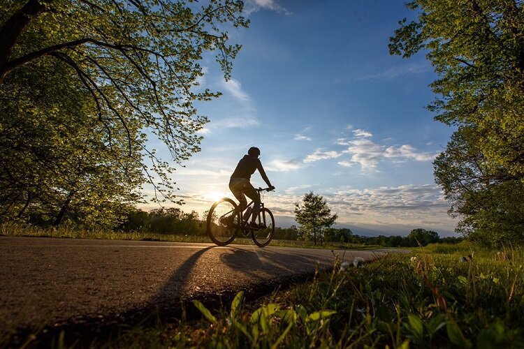 A bike ride on the B2B Trail in Dexter.