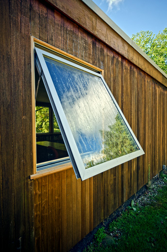 New windows at Robert Metcalf's Richard Crane House