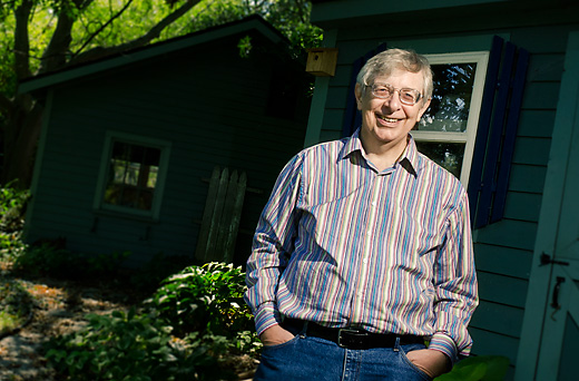 Bill Knudstrup at his Oak Street home