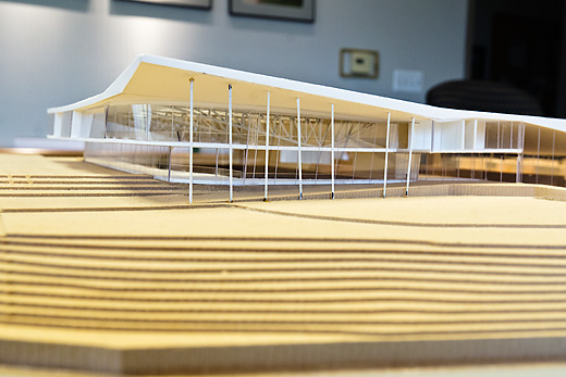 A model of "The Canopy" design for the Eastside Recreation Center