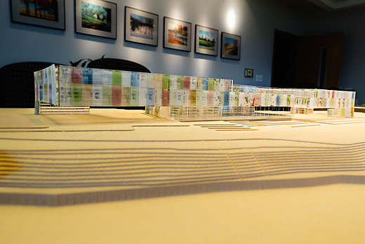 A model of "The Storefront" design for the Eastside Recreation Center