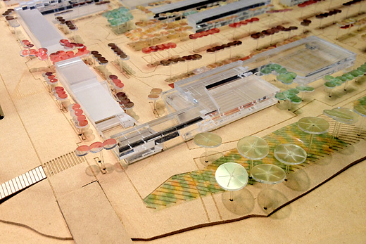 A model of "The Storefront" design for the Eastside Recreation Center