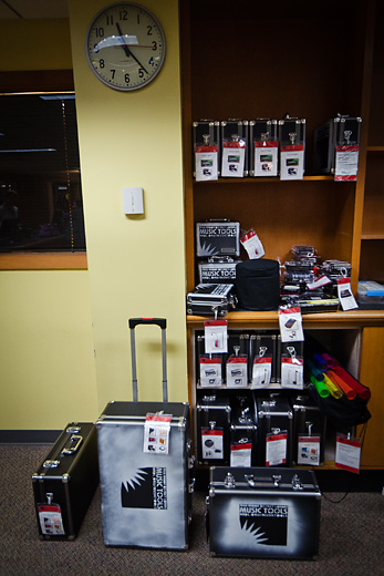 Music Tools for checkout at the downtown branch of the Ann Arbor District Library