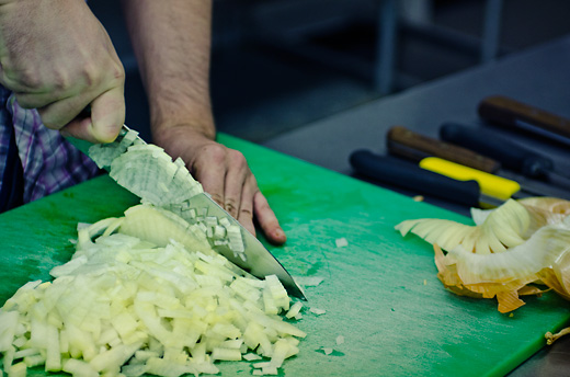 Brad Greenhill preparing food