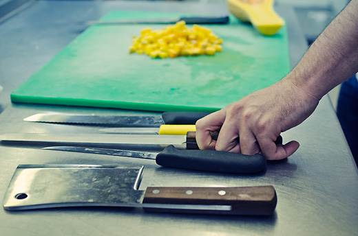 Brad Greenhill preparing food