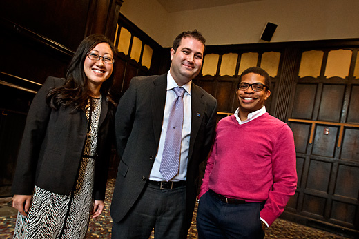 L to R- Christina Kim, David McNamara and Omari Rush