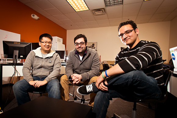 L to R Hung Truong, Eddie Knight and Ankush Sharma at the Canopy Innovations office
