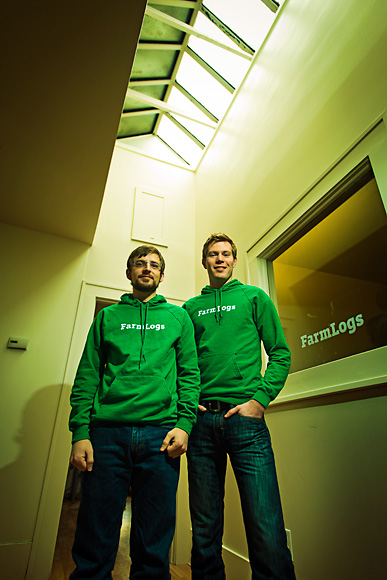 L to R Brad Koch and Jesse Vollmar at the FarmLogs office