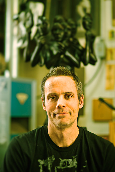 Sculptor Tad McKillop in his Ann Arbor studio