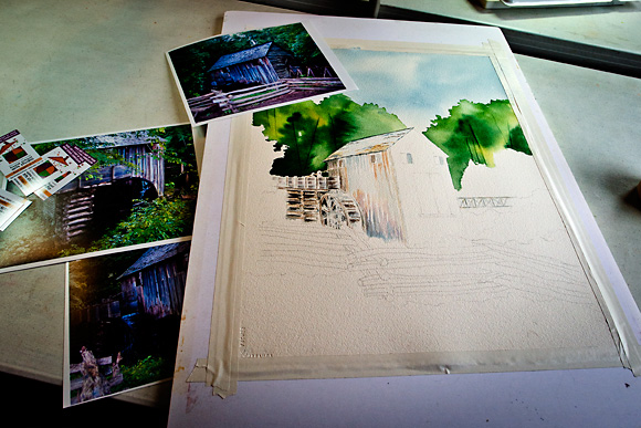 Water Color class at Two Twelve Arts Center