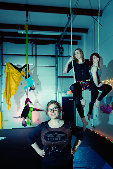 Anne Ryan (center) at the Ann Arbor Aviary