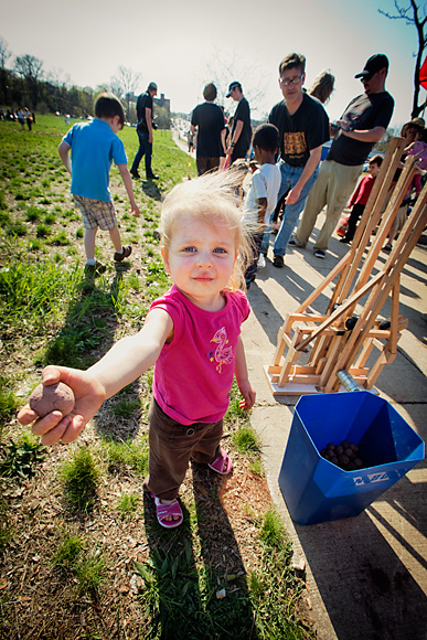 All ages get in the seed bombing act at Water Street