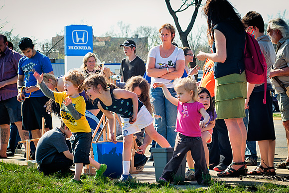 Kids love seed bombing