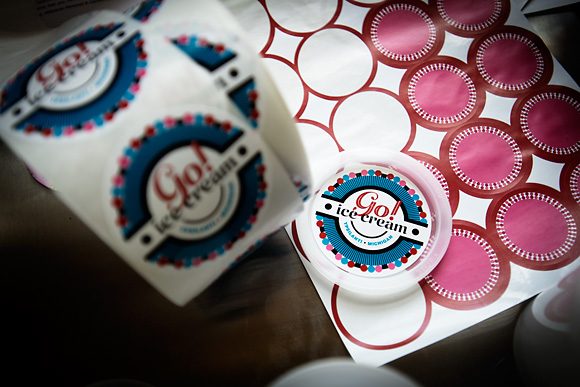 Packing pints of Go! Ice Cream