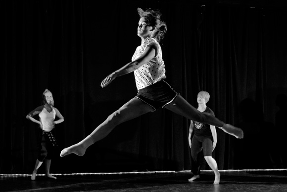 The Michigan Dance Project warms up at the Riverside Art Center