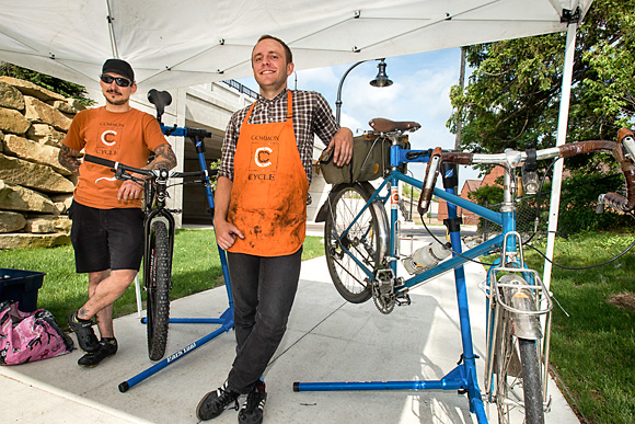 L to R Jimmy Raggett and Ben Schultz at Common Cycle