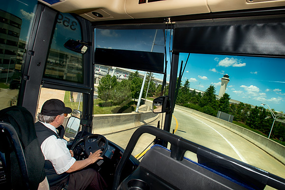 The AirRide pulls into the McNamara Terminal