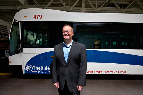 Don Kline at the AATA bus garage