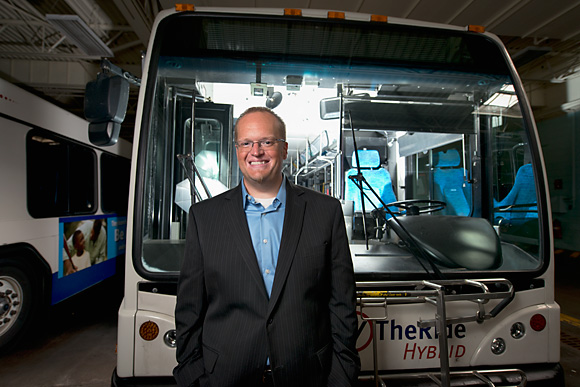 Don Kline at the AATA bus garage