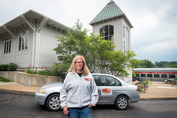 Jennifer Conlin of CriticCar Detroit at the Ann Arbor Artrain office