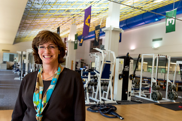 Julie Agbabian in the MedSport training room