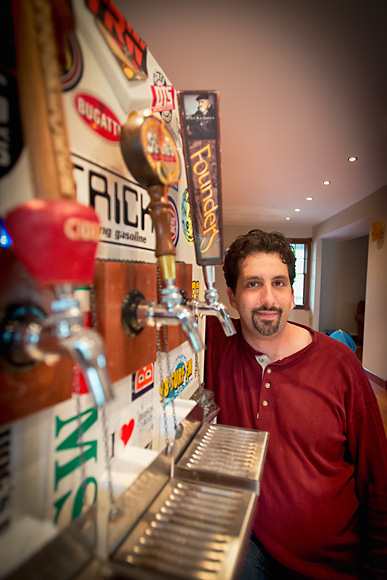 Kevin Davis showing off his kegerator