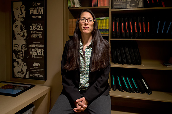 Leslie Raymond at the Ann Arbor Film Festival Office