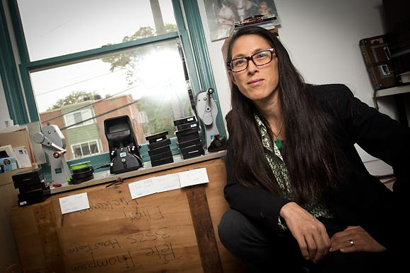 Leslie Raymond at the Ann Arbor Film Festival Office