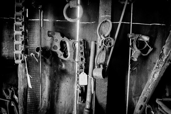 Historic tools at Campbell-DeYoung Farm by Andrew Williamson