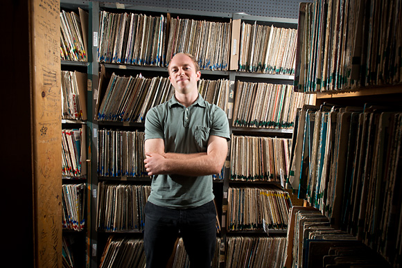 Publicity Director Karl Seibert at WCBN