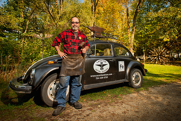 Scott Lankton with his VW Bug