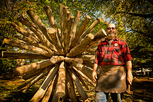 Scott Lankton at his blacksmith studio