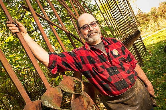 Blacksmith Scott Lankton at his Ann Arbor Studio