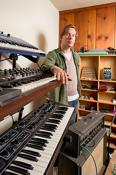 Fred Thomas in his home studio